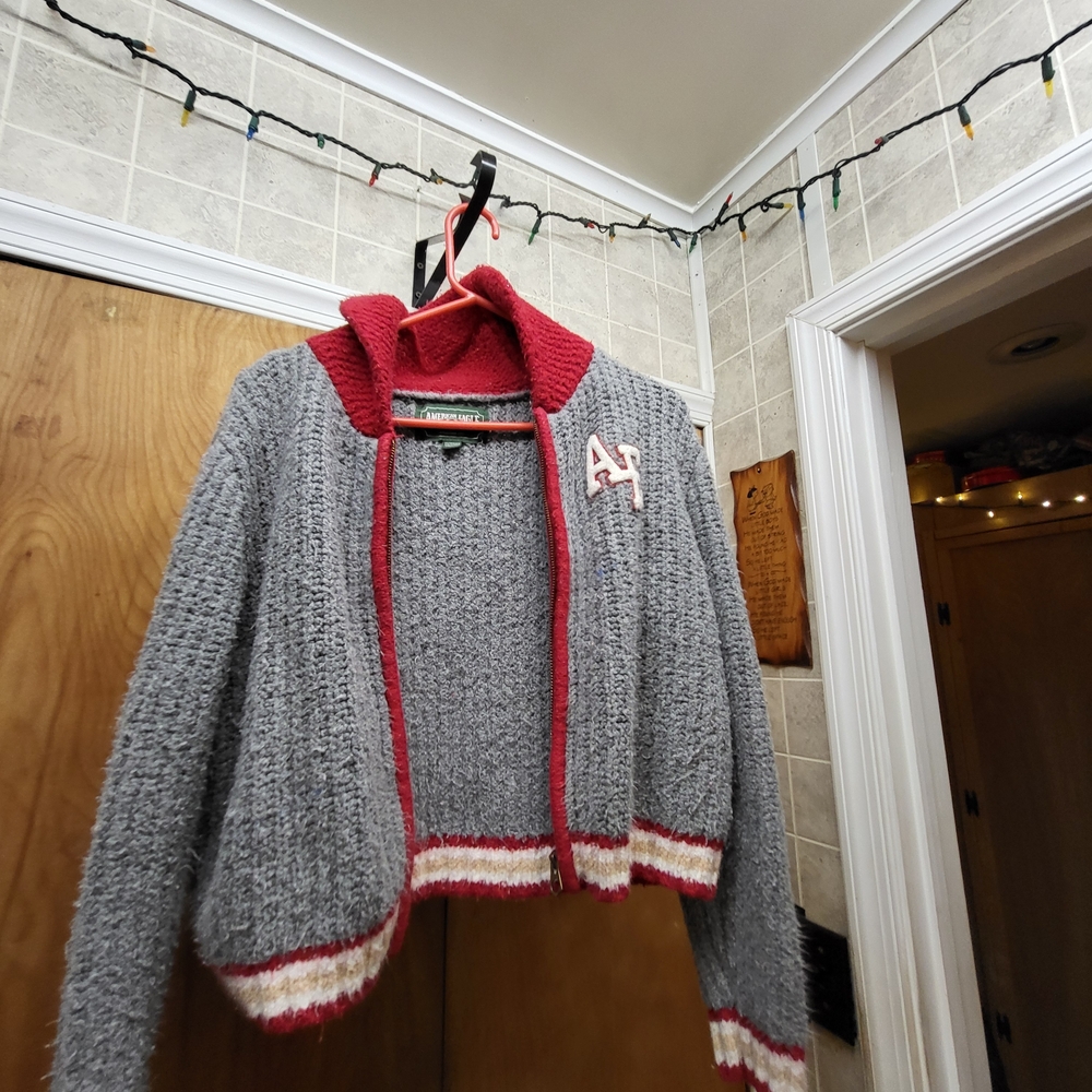 Gray and Red Kids Jacket